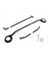 Kit de 3 barres anti rapprochement acier noir