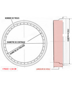 Voile extérieur alu 2x21