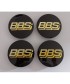 Caps BBS 80mm 3D Noir/Or