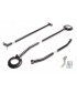 Kit de 3 barres anti rapprochement acier noir