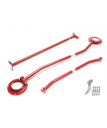 Kit de 3 barres anti rapprochement acier rouge