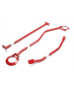 Kit de 3 barres anti rapprochement acier rouge