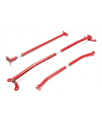 Kit de 3 barres anti rapprochement acier rouge