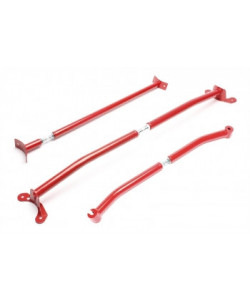 Kit de 3 barres anti rapprochement acier rouge