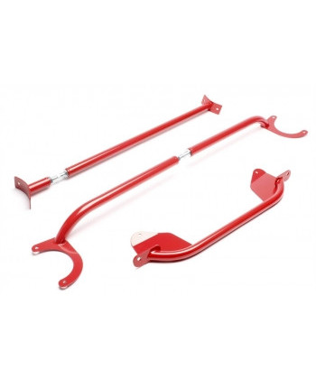 Kit de 3 barres anti rapprochement acier rouge