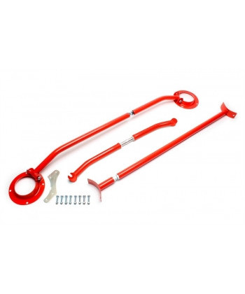 Kit de 3 barres anti rapprochement acier rouge